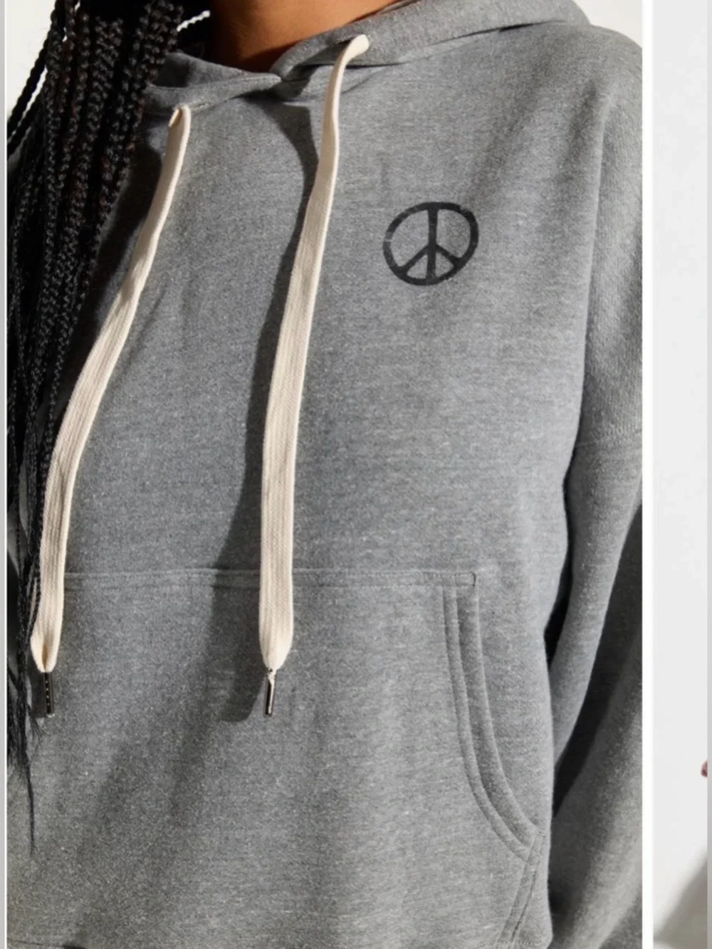 Spiritual Gangster Graphic Peace Sign Hoodie size Small - Picture 5 of 7